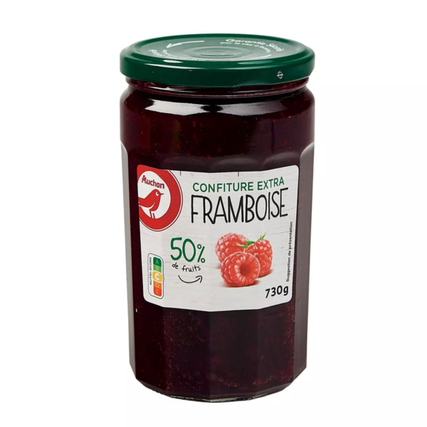 AUCHAN Confiture extra de framboises 730g