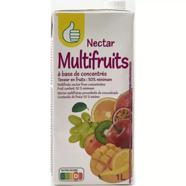 Auchan Essentiel nectar multi-fruits brique 1L