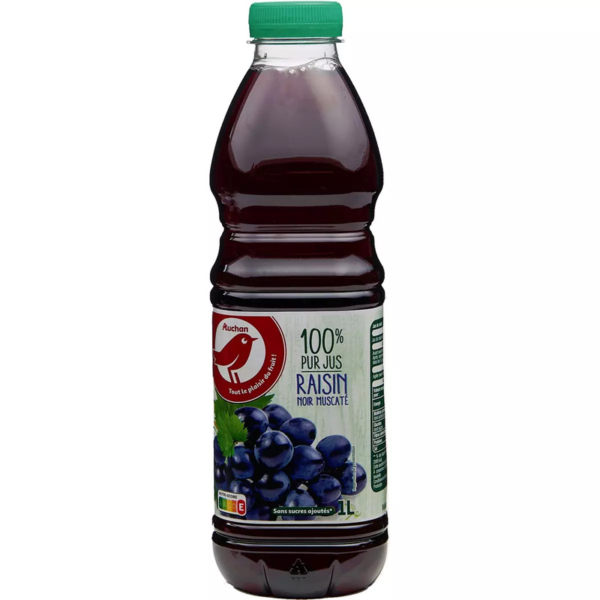 Auchan pur jus de raisin dont 15% de muscat 1L