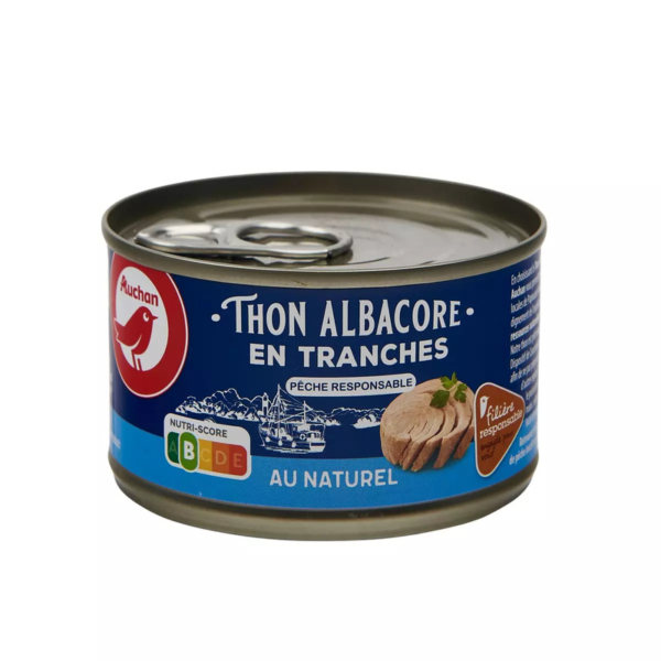 Auchan thon albacore au naturel 93 g