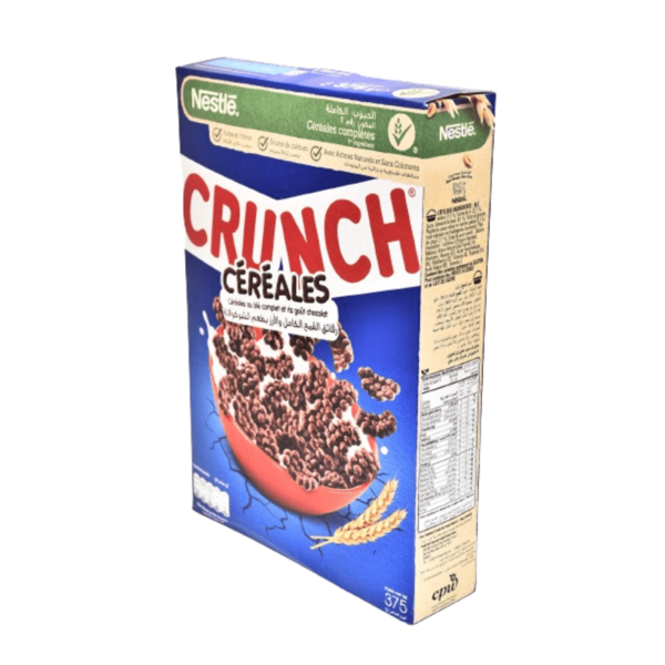 Nestlé Crunch céréales au blé complet et riz goût chocolat 375g