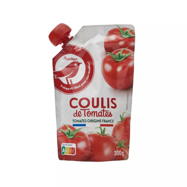 AUCHAN Coulis de tomates de Provence, en poche 300g