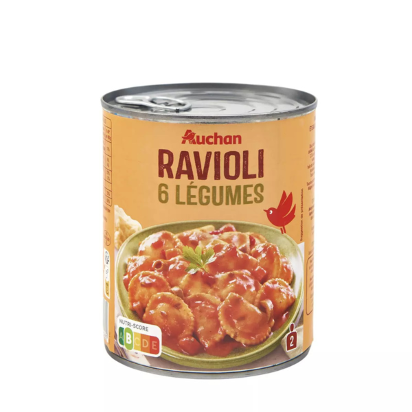 AUCHAN Ravioli aux 6 légumes 2 personnes 800g