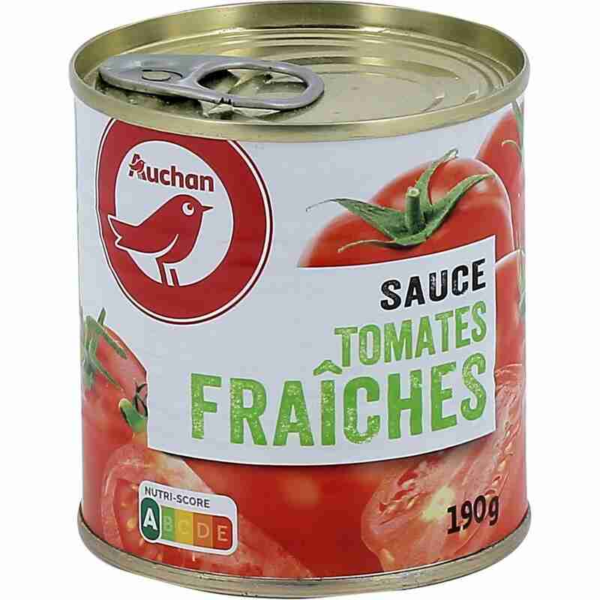 AUCHAN Sauce aux tomates fraîches 190g