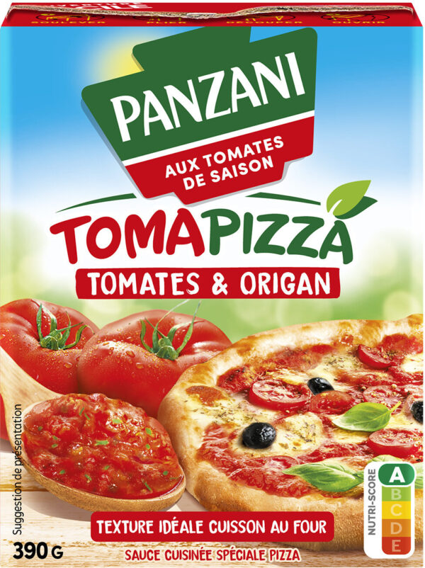 PANZANI Toma pizza sauce pizza cuisinée tomates et origan conservateur, en bri