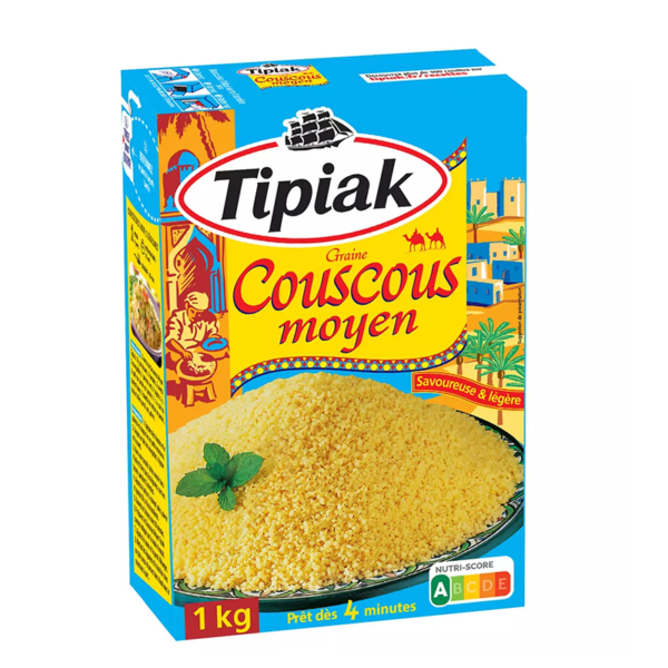 TIPIAK Couscous moyen, prêt en 4min 1kg